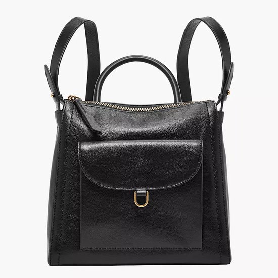 Picture of Fossil Parker Leather Small Backpack - Black