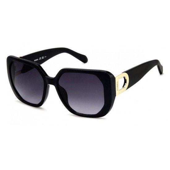 Picture of Fossil Square Black Sunglasses with Grey Shaded Lens