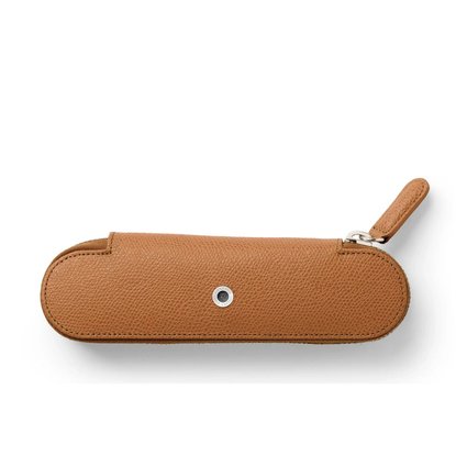 Picture of Faber-Castell Guilloche 2-Pen Case with Zipper - Cognac