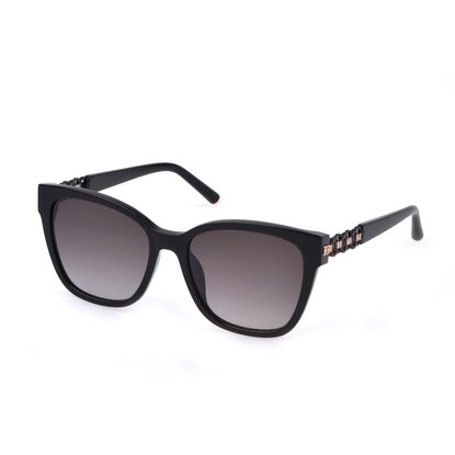 Picture of Escada Shiny Black Square Sunglasses with Grey Gradient Lens