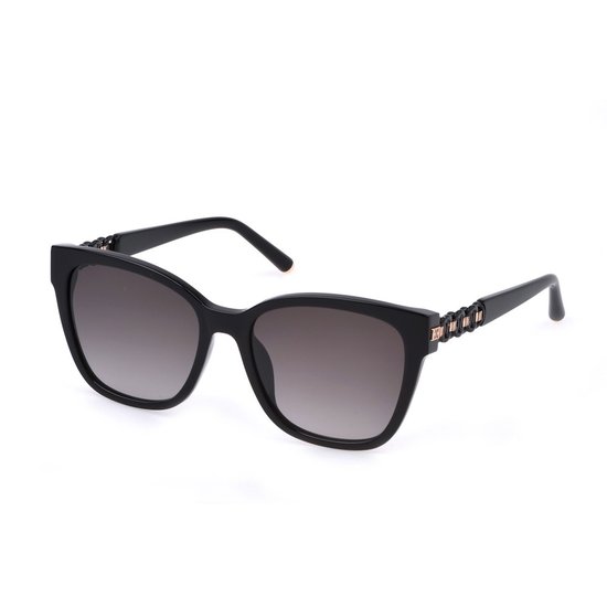 Picture of Escada Shiny Black Square Sunglasses with Grey Gradient Lens