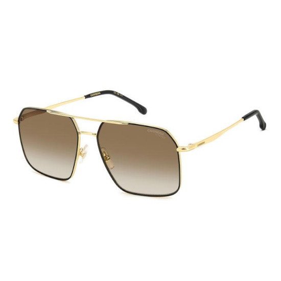 Picture of Carrera Black/Gold Rectangle Sunglasses with Brown Lens