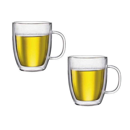 Picture of Bodum 2-Piece Bistro Double-Wall Jumbo Mug - Clear