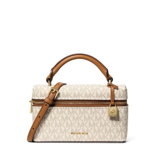 Picture of Michael Kors Jana XS Top Handle Crossbody - Vanilla/Acorn