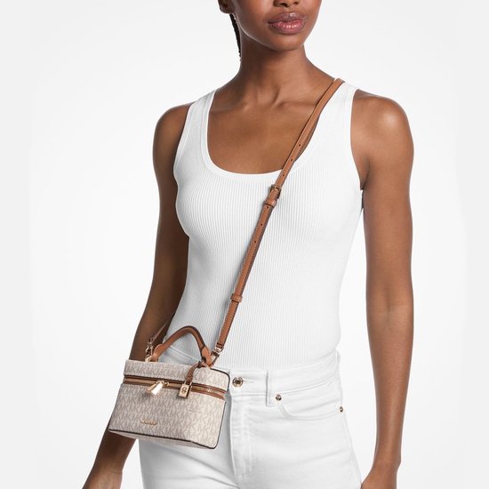 Picture of Michael Kors Jana XS Top Handle Crossbody - Vanilla/Acorn