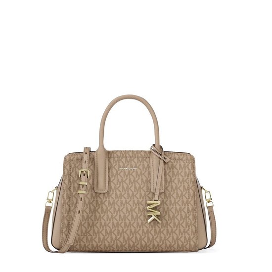 Picture of Michael Kors Laila Signature Small Satchel - Khaki
