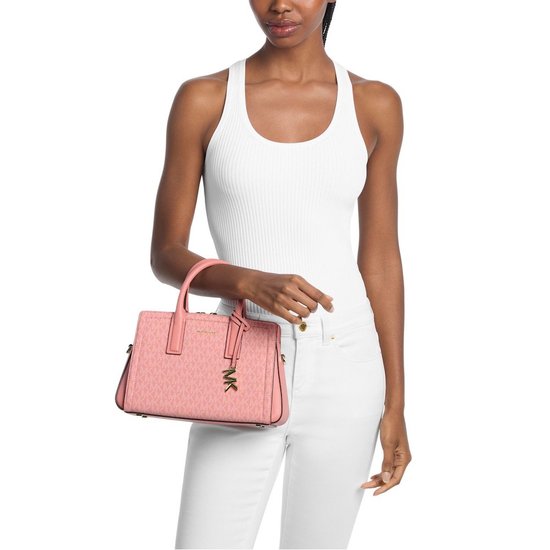 Picture of Michael Kors Laila Signature Small Satchel - Primrose