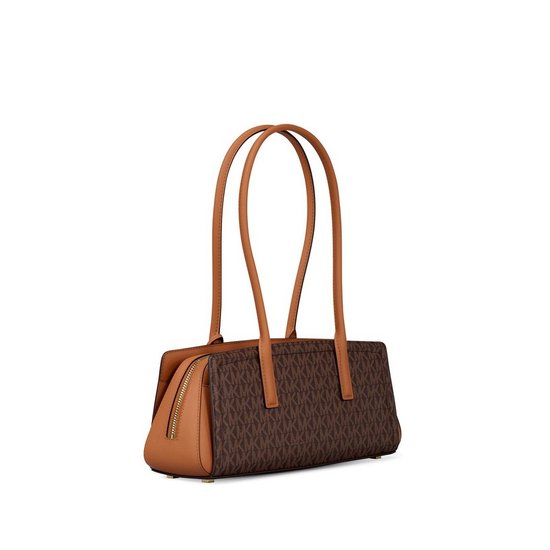 Picture of Michael Kors Sig. Small E/W Shoulder Tote - Brown/Acorn