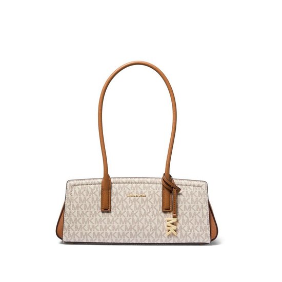 Picture of Michael Kors Laila Sig. Small E/W Shoulder Tote - Vanilla/Acrn