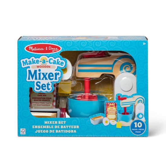 Picture of Melissa & Doug Make-a-Cake Wooden Mixer Set