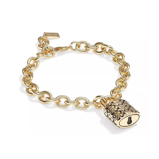 Picture of Coach Quilt C Padlock Flex Bracelet - Gold