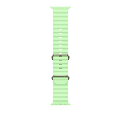 Picture of Apple 49mm Neon Green Ocean Band - Natural Titanium Finish