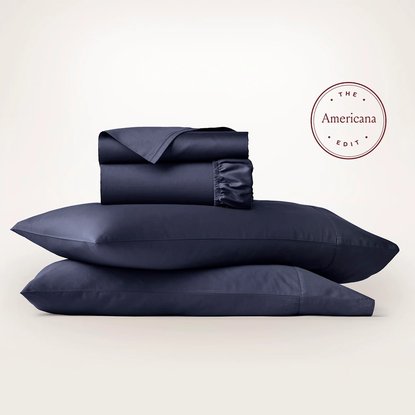 Picture of Boll & Branch Signature Hemmed Sheet Set - Cstl Navy, Cal King