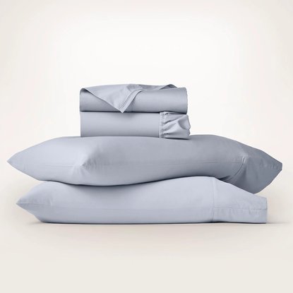 Picture of Boll & Branch Signature Hemmed Sheet Set- Hydrangea, Splt King
