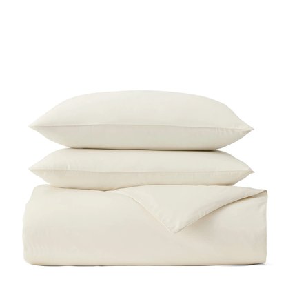 Picture of Boll & Branch Signature Piped Edge Duvet Set - Cream, King/Cal