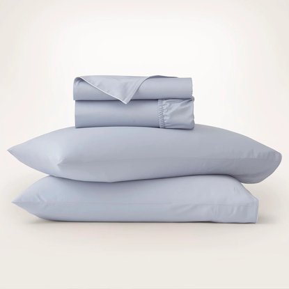Picture of Boll & Branch Signature Piped Edge Sheet Set - Hydr/Wht, K/Std