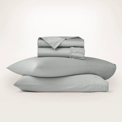Picture of Boll & Branch Signature Piped Edge Sheet Set - Shr/Blue, Queen