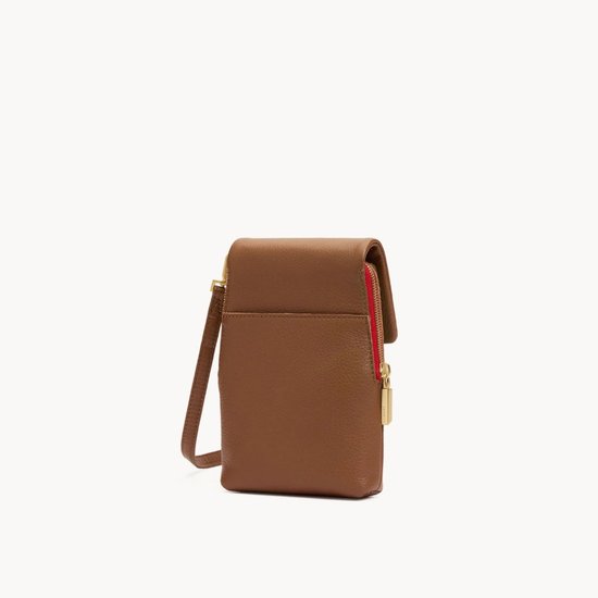 Picture of Hammitt VIP Mobile - Mahogany/Brush Gold Red Zip