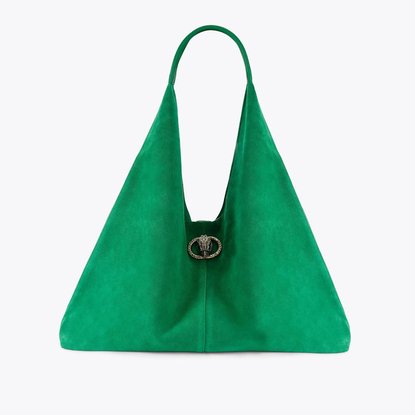 Picture of Kurt Geiger Chelsea Large Slouch Hobo - Green Suede
