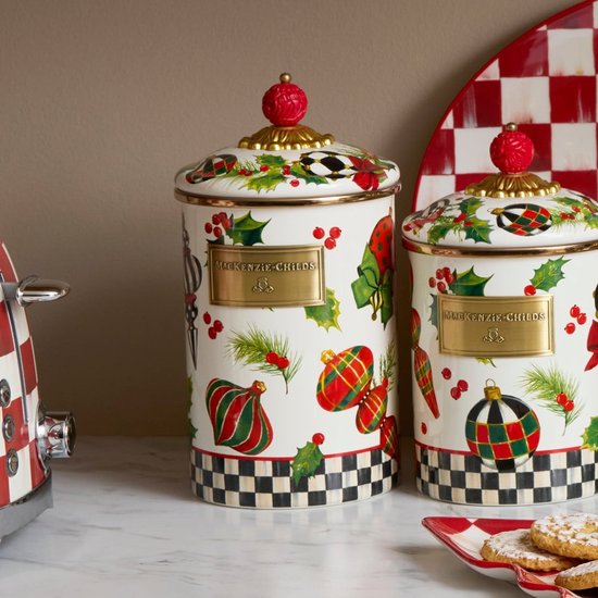Picture of MacKenzie-Childs Deck The Halls Large Canister