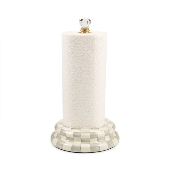 Picture of MacKenzie-Childs Sterling Check Paper Towel Holder