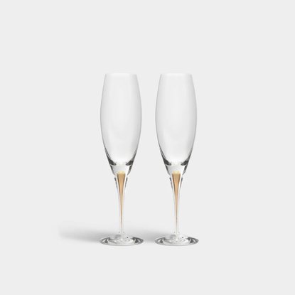 Picture of Orrefors Intermezzo Gold Champagne Glasses - 2-Pack