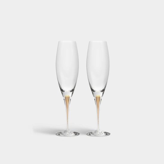 Picture of Orrefors Intermezzo Gold Champagne Glasses - 2-Pack