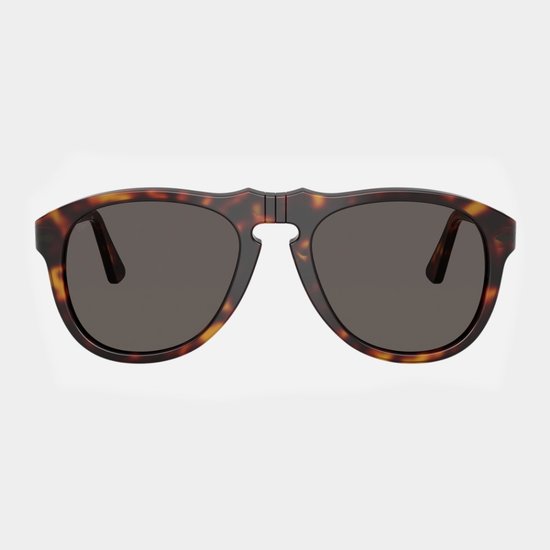 Picture of Persol Total Black Arrow Sunglasses - Tortoise with Grey Lens