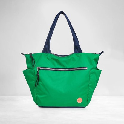 Picture of shortyLOVE Tillie Medium Tote Bag - Grass Green/Navy