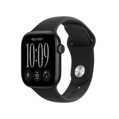 Picture of Apple Watch 12 GPS 42mm Black Aluminum Black Sport Band - M/L