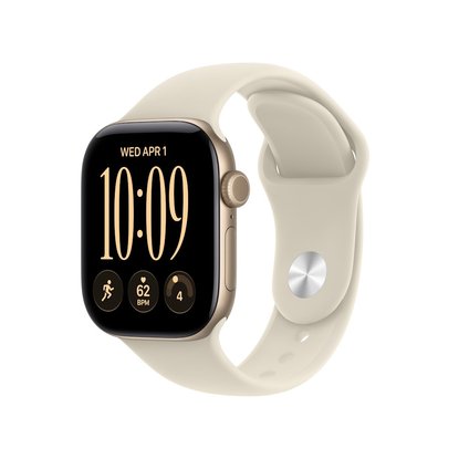 Picture of Apple Watch 12 GPS 42mm Light Gold Aluminum Sand Sport - S/M