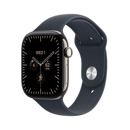Picture of Apple Watch 12 GPS/Cell 46mm Natural Case Navy Blue Sport- M/L