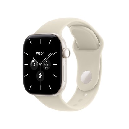 Picture of Apple Watch 12 GPS/Cell 42mm Pearl Wht Ceramic Sand Sport- S/M