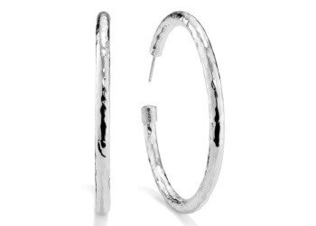 Picture of Ippolita 925 E.F. Classico Large Hammered Hoop Earrings
