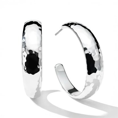 Picture of Ippolita 925 E.F. Classico #3 Hammered Hoop Earrings