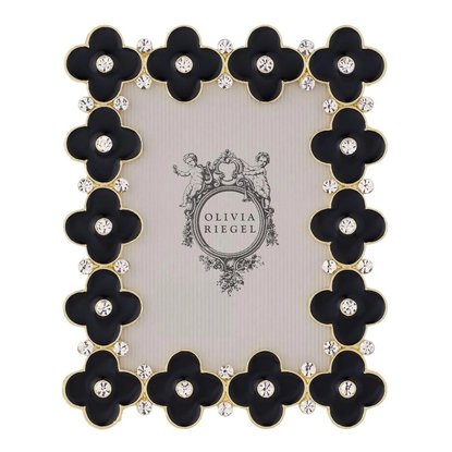 Picture of Olivia Riegel Gold Black Enamel Clover 2.5x3.5'' Picture Frame