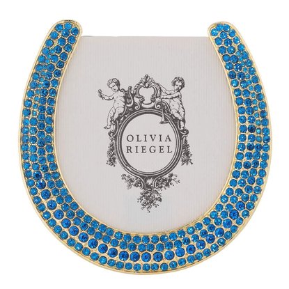 Picture of Olivia Riegel Gold Horseshoe Frame with Capri Blue Stones