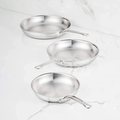 Picture of Hestan Pro Bond Luxe 3PC Stainless Steel Skillet Set