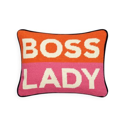 Picture of Jonathan Adler Boss Lady Needlepoint Pillow