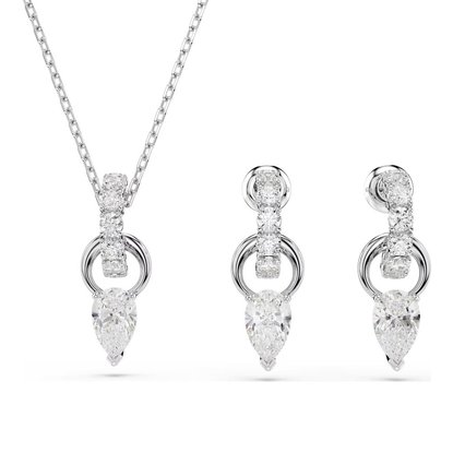 Picture of Swarovski Mesmera Pear Cut Pendant and Earrings Set